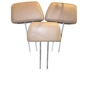 06-08 Honda Pilot Rear Headrest Head Rest Set of 3 Beige Leather Tan